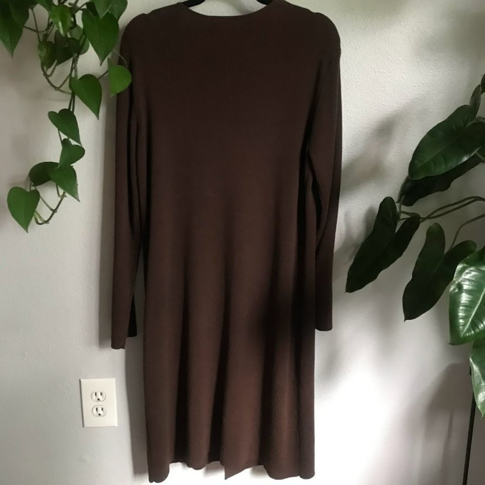 Talbots Open Front Long Line Duster Cardigan - image 5